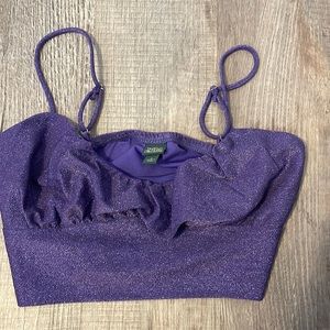 Sparkly Purple crop top worn once